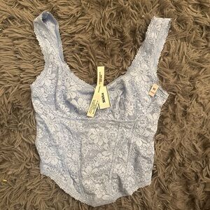 Lace Floral Tank Top Corset VS Pink